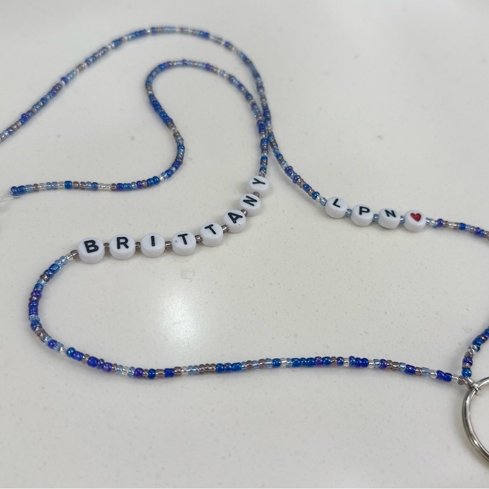 Beaded Lanyard with Personalized Name